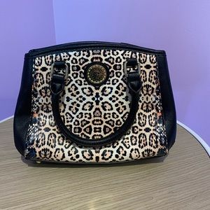Anne Klein mini black/leopard purse